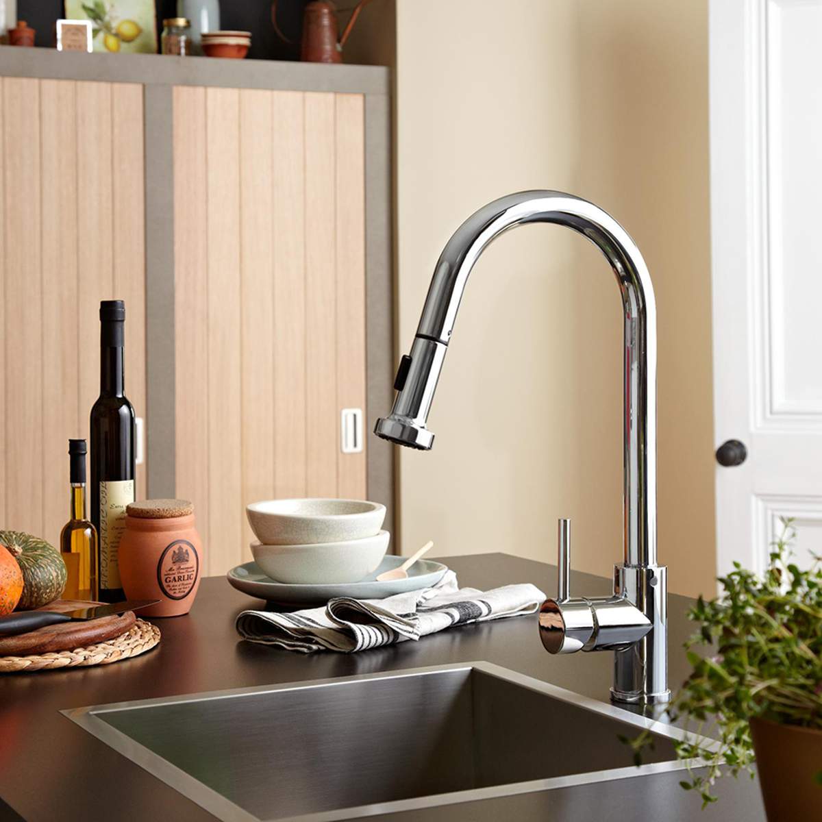 Bristan Apricot Professional Sink Mixer with Pull-Out Spray (APR PULLSNK C)