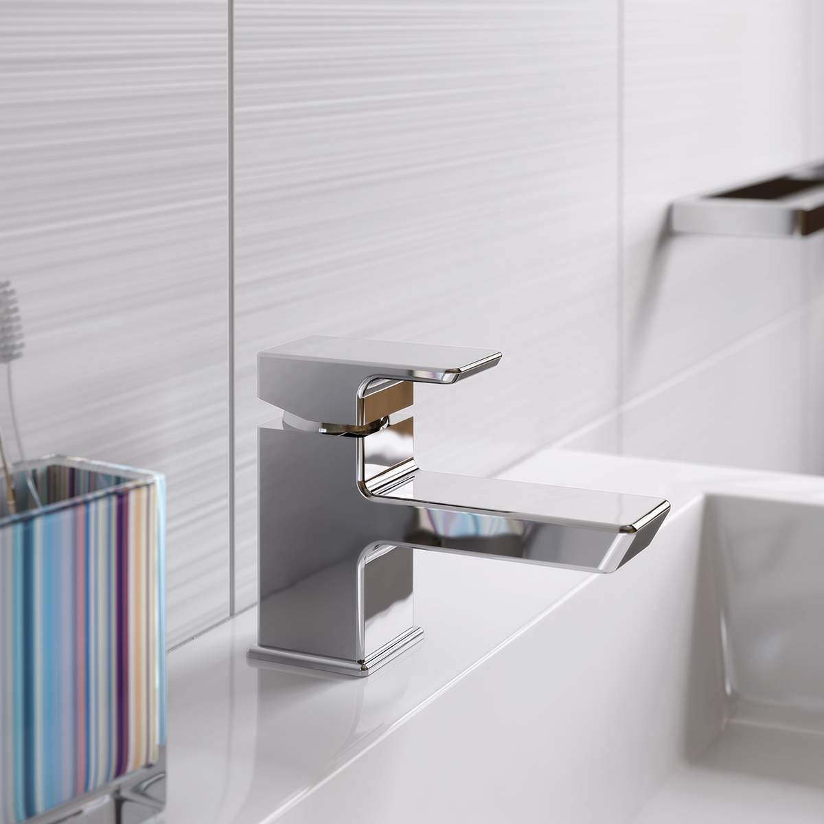 Bristan Cobalt Basin Mixer with Clicker Waste (COB BAS C)