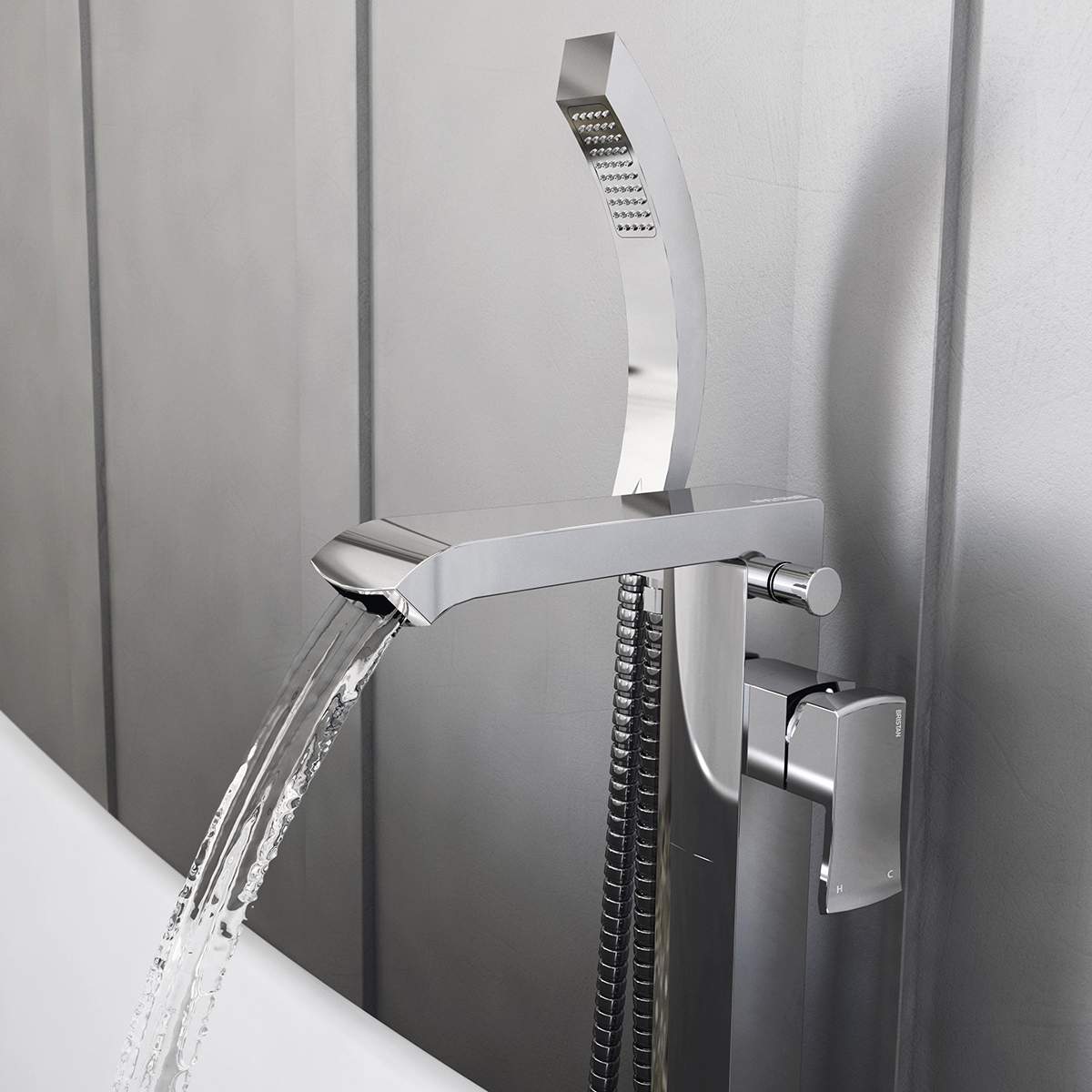 Bristan Descent Floor Standing Bath Shower Mixer (DSC FSBSM C)