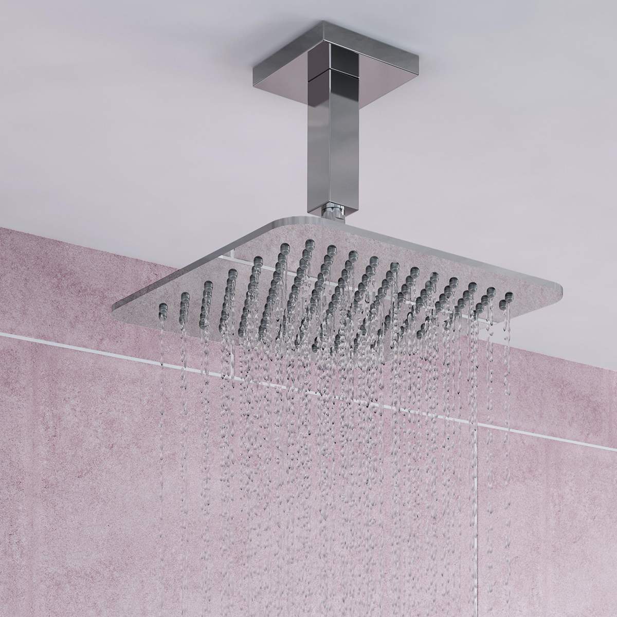 Bristan Square Fixed 200mm Head (FH SLSQ01 C)