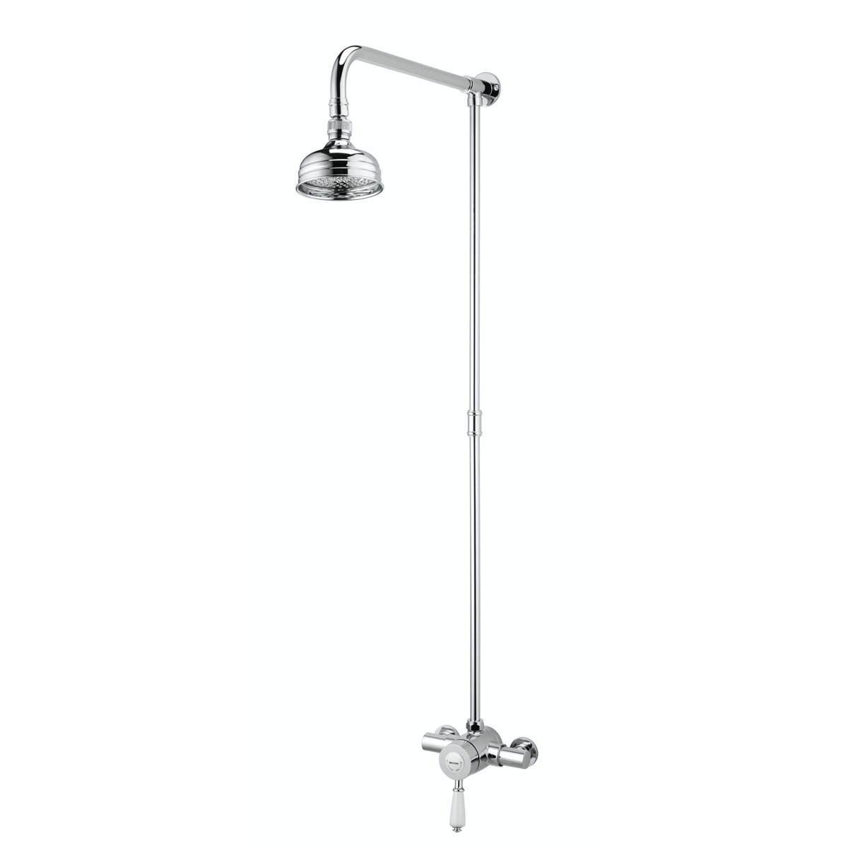 Bristan Colonial Thermostatic Exposed Mini Valve Shower with Rigid Riser (KN2 SHXRR C)