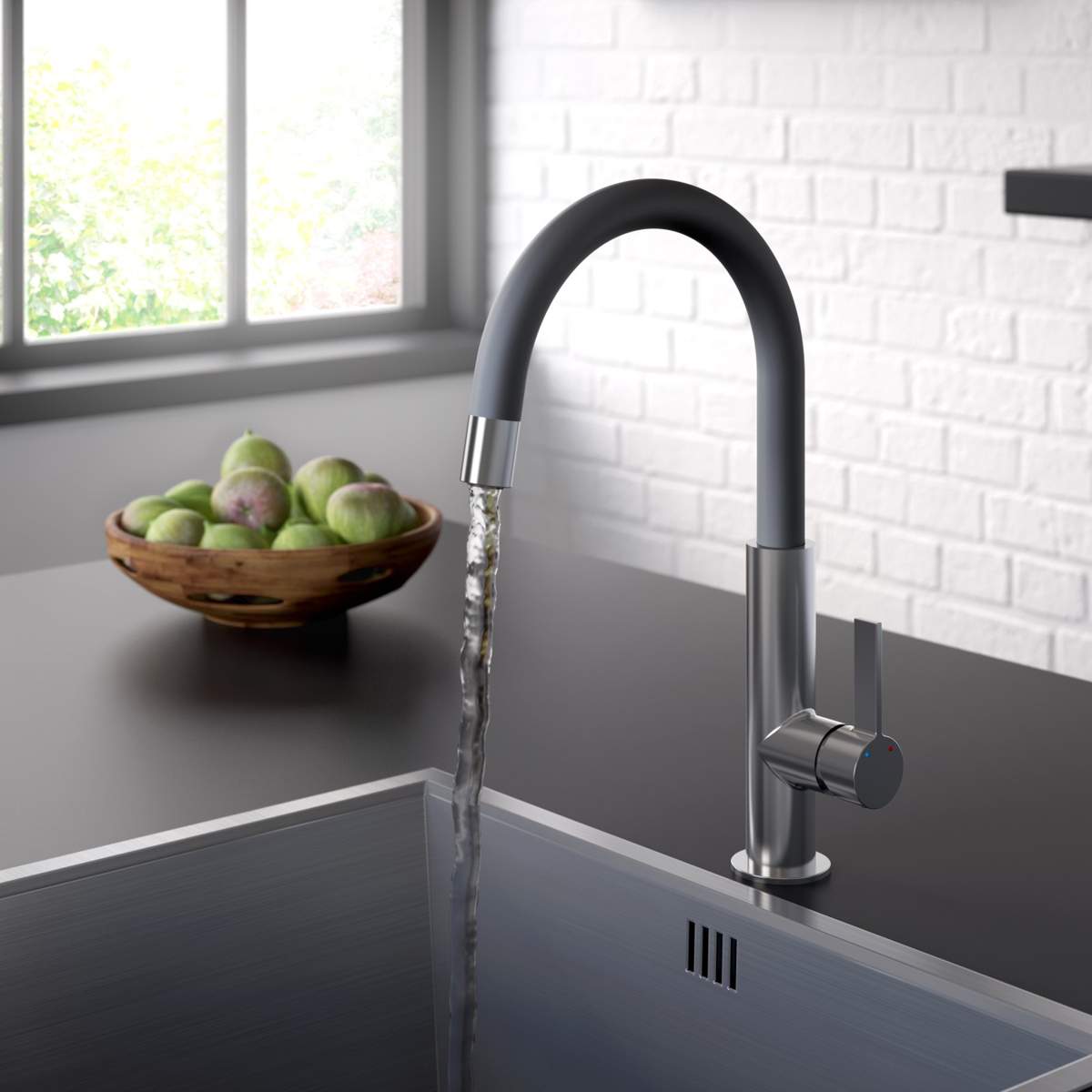 Bristan Melba Sink Mixer - Black (MLB SNK BLK)
