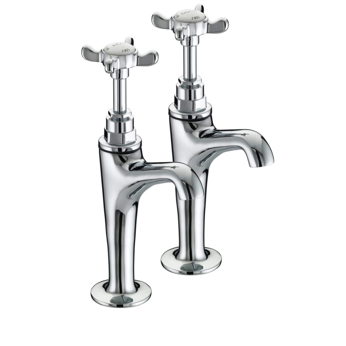 Bristan 1901 High Neck Pillar Taps (N HNK C)