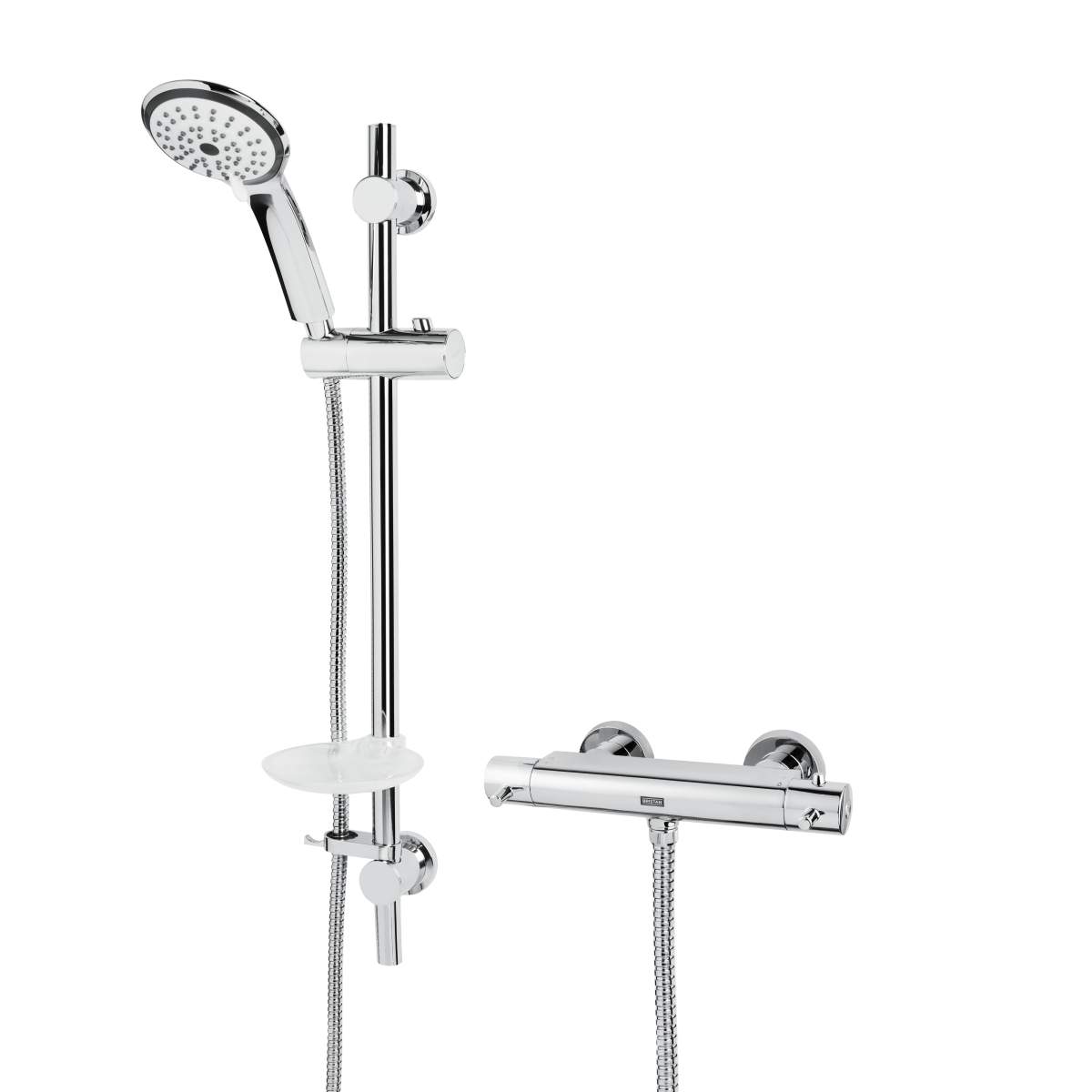 Bristan Prism Thermostatic Bar Shower with Multi Function Handset (PM SHXMMCTFF C)