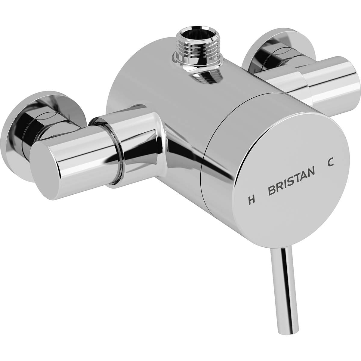 Bristan Prism Exposed Single Control Shower with Top Outlet (PM2 SQSHXTVO C)