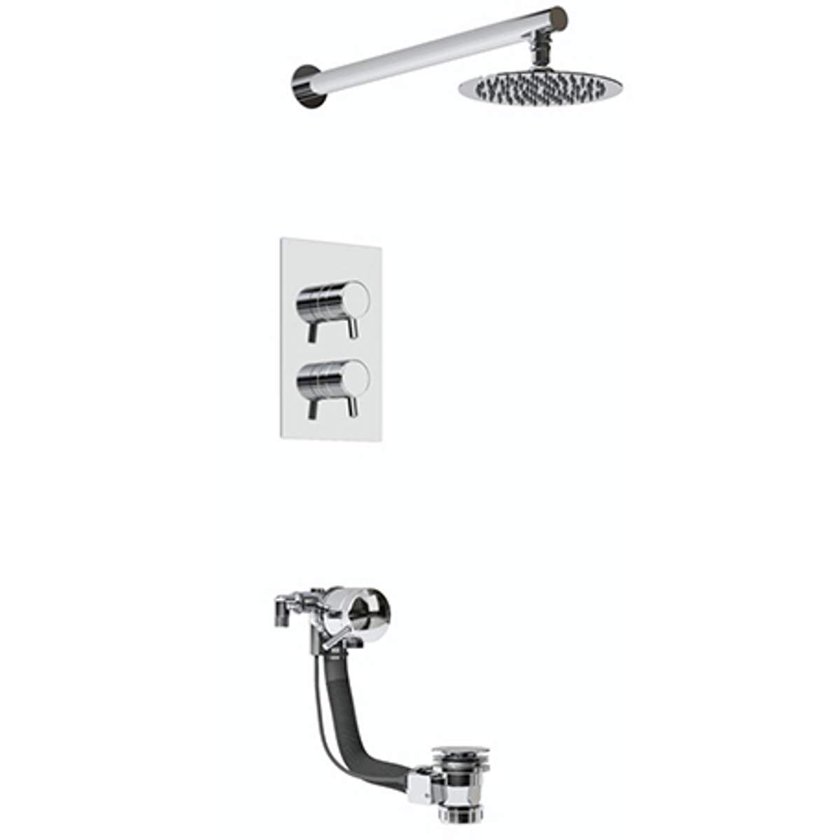 Bristan Prism Recessed Concealed Dual Control Bath and Shower Pack (PRISM SHWR PK)