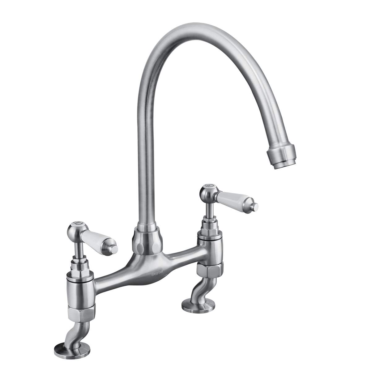 Bristan Renaissance Brushed Nickel Bridge Sink Mixer (RS DSM BN)