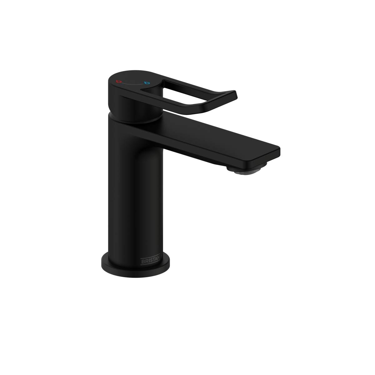 Bristan Saffron Eco Start Small Basin Mixer with Clicker Waste (SAF ES SMBAS BLK)