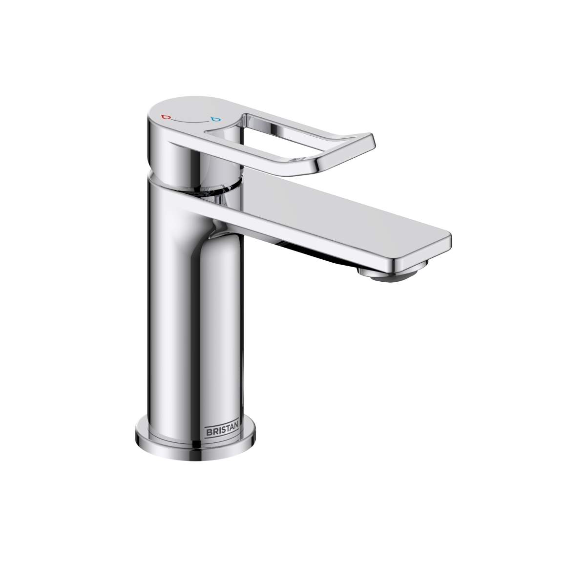 Bristan Saffron Eco Start Small Basin Mixer with Clicker Waste (SAF ES SMBAS C)