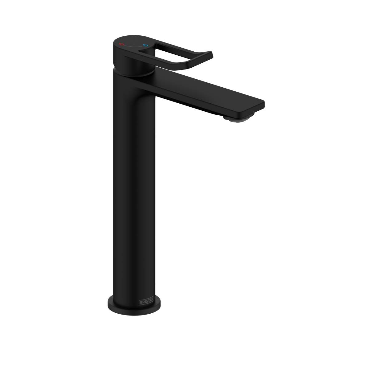 Bristan Saffron Eco Start Tall Basin Mixer with Clicker Waste (SAF ES TLBAS BLK)