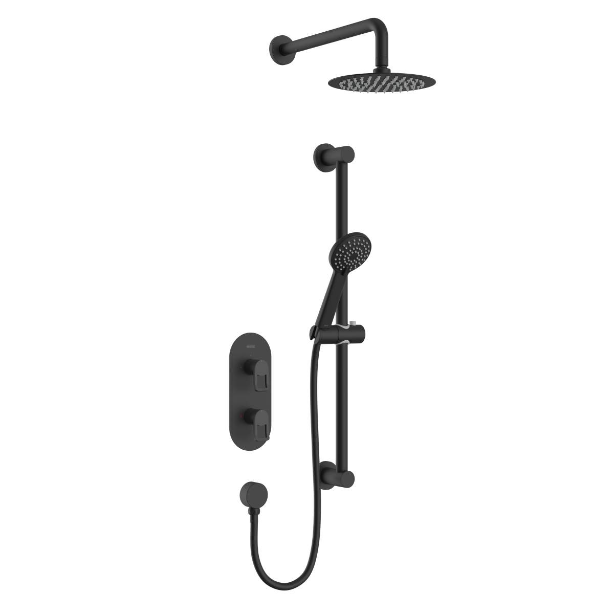 Bristan Saffron Black Concealed Dual Control Shower Pack (SAFFRON BLK SHWR PK)