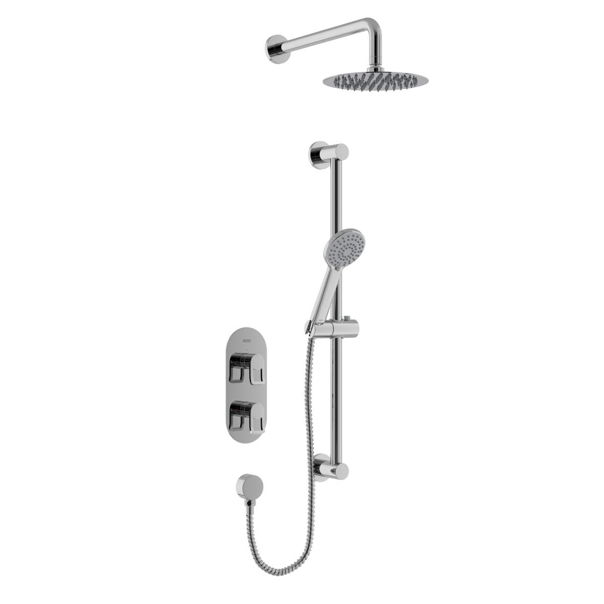 Bristan Saffron Chrome Concealed Dual Control Shower Pack (SAFFRON SHWR PK)