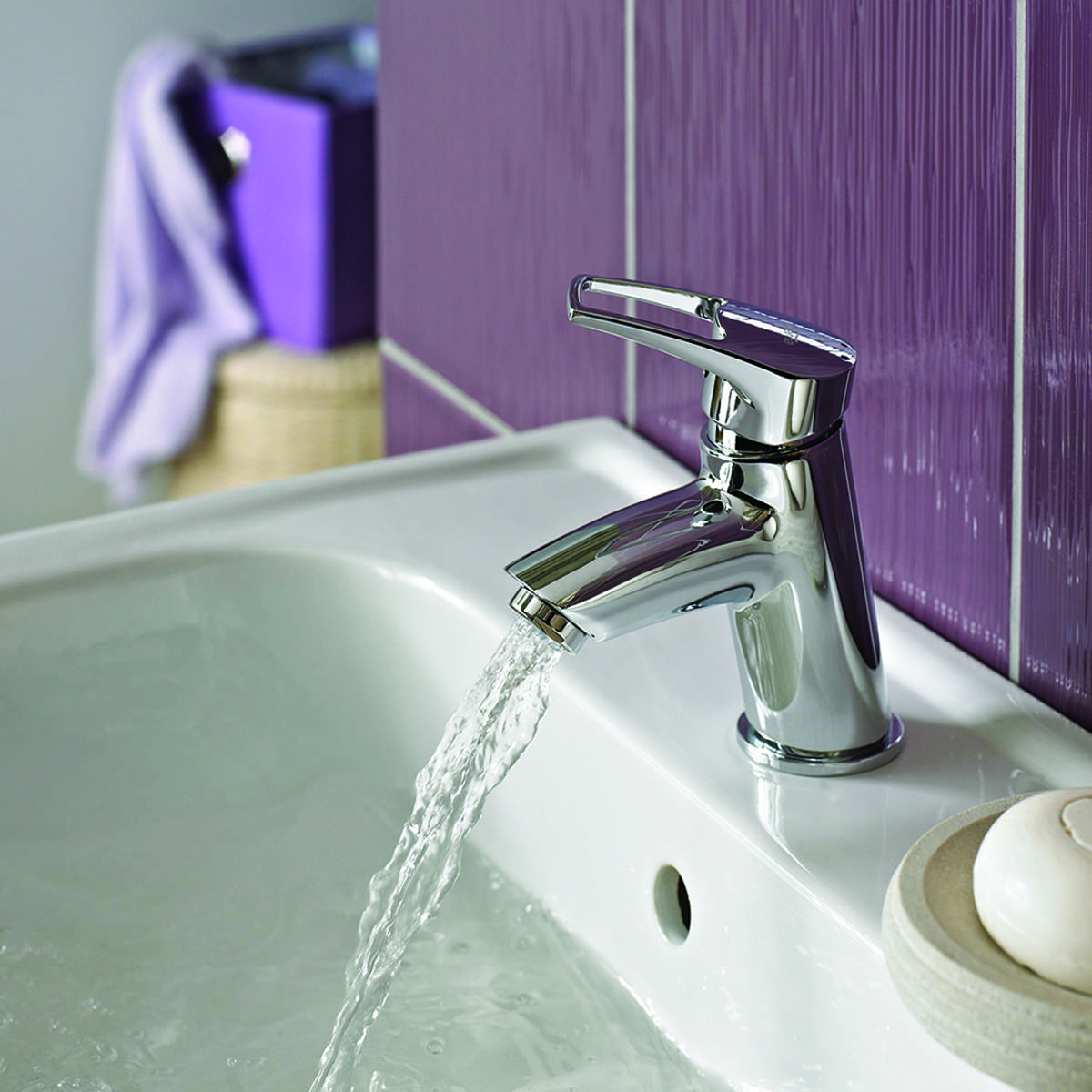 Bristan Smile Basin Mixer with Clicker Waste (SM BAS C)