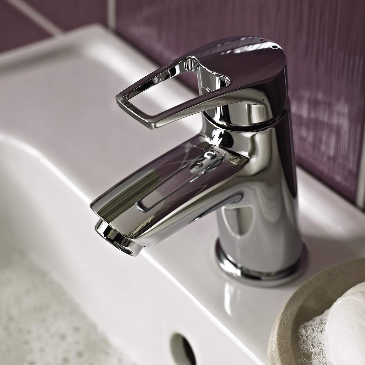 Bristan Smile Basin Mixer with Clicker Waste (SM BAS C)