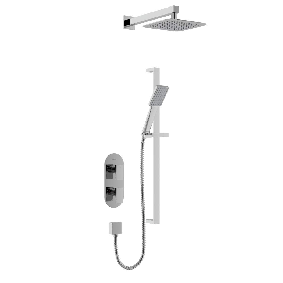 Bristan Tangram Chrome Concealed Dual Control Shower Pack (TANGRAM SHWR PK)