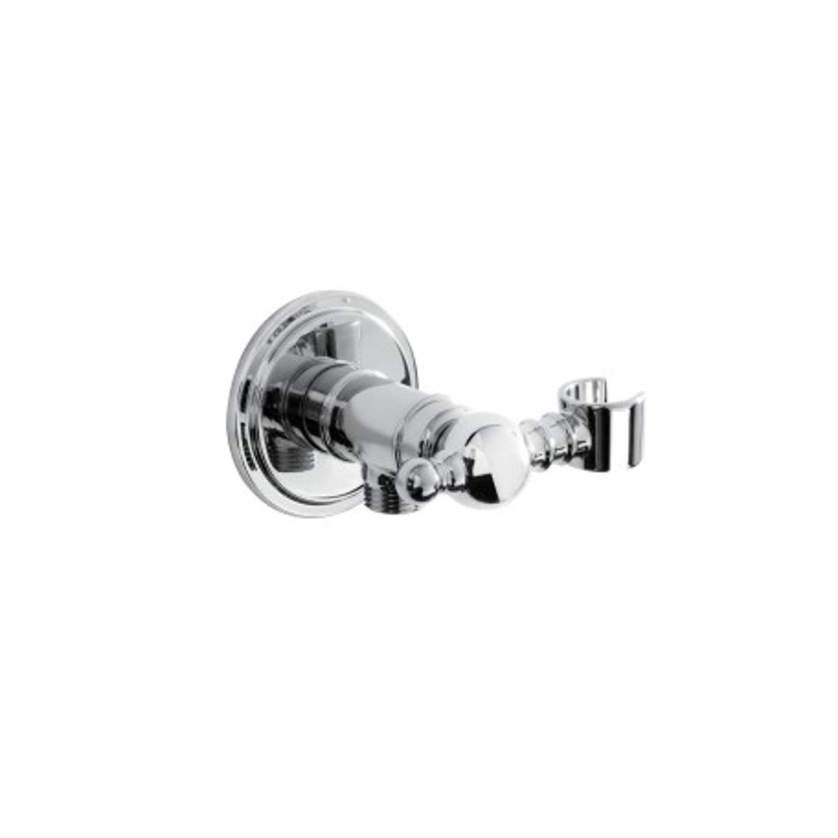 Bristan Traditional Wall Outlet with Handset Holder and Round Plate (TD WORDHH04 C)