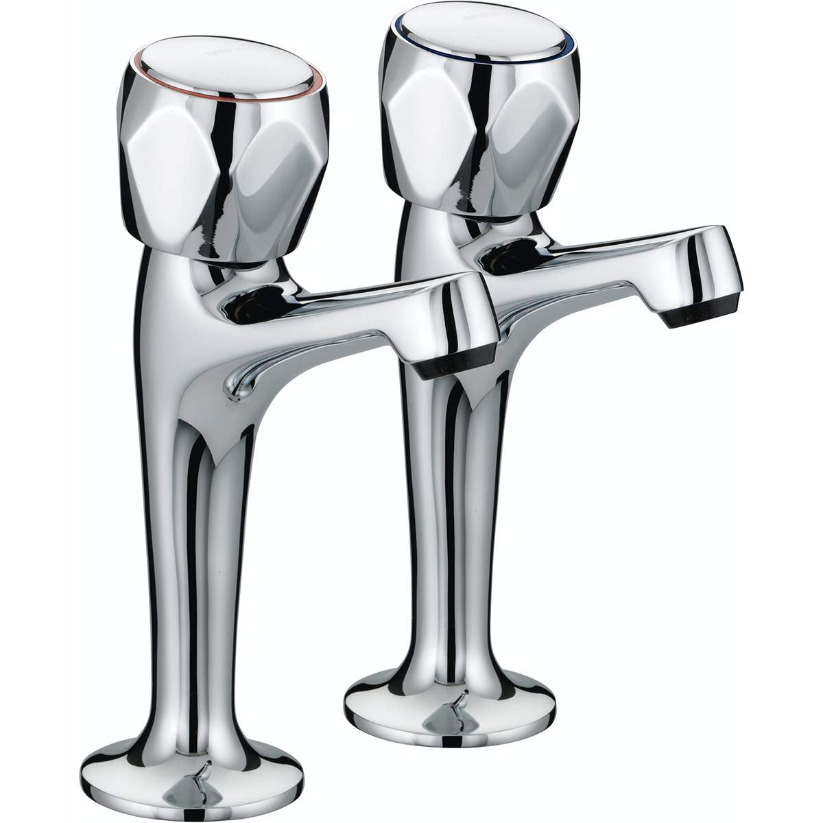 Bristan Club High Neck Pillar Taps (VAC HNK C MT)