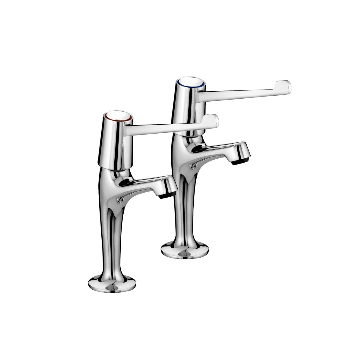 Bristan High Neck Pillar Taps with 6'' (152Mm) Levers (VAL2 HNK C 6 CD)