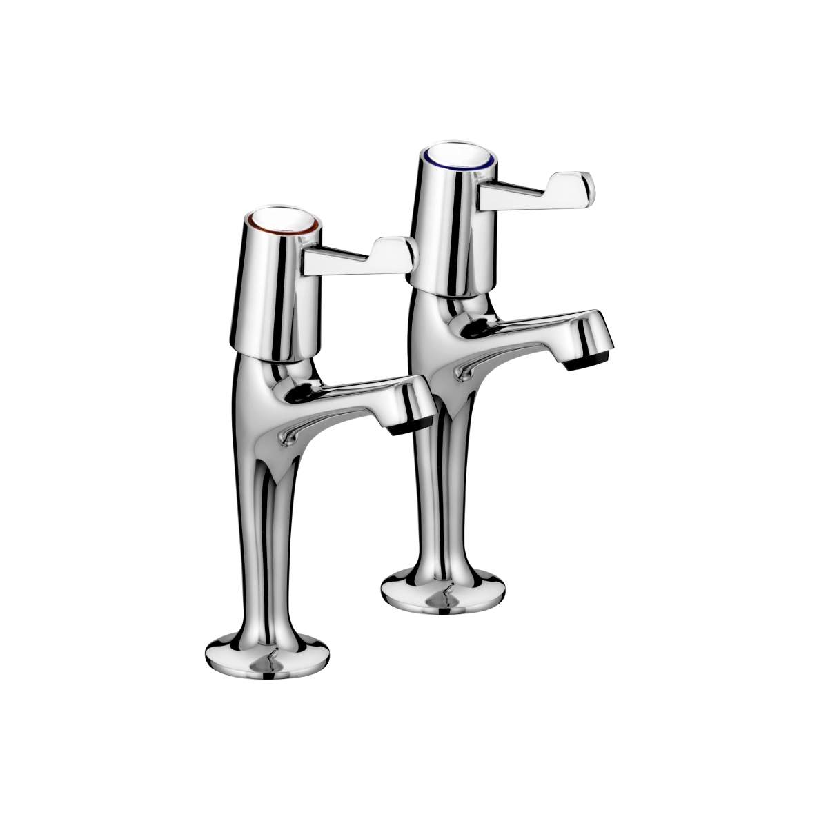 Bristan High Neck Pillar Taps with 3'' (76Mm) Levers (VAL2 HNK C CD)