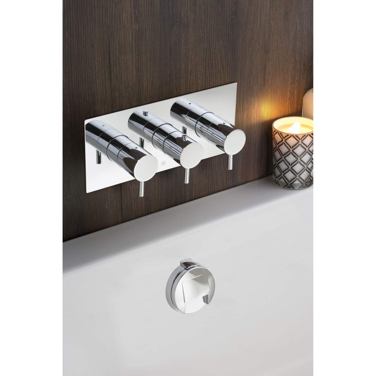 JTP Florence Thermostatic Concealed 2 Outlet Horizontal Shower Valve (15693A)