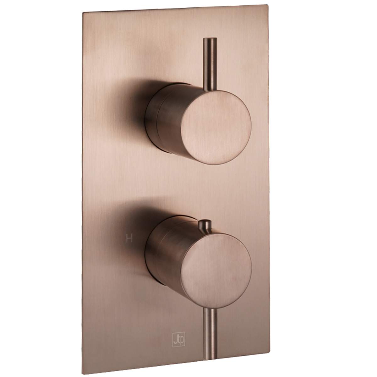 JTP Vos Brushed Bronze Thermostatic Concealed 2 Outlet Shower Valve (21671ABRZ)