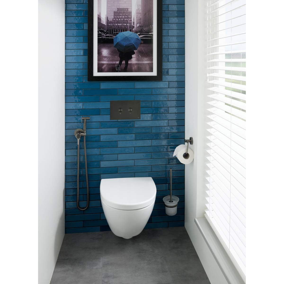 JTP Vos Brushed Black Toilet Brush (27165BBL)