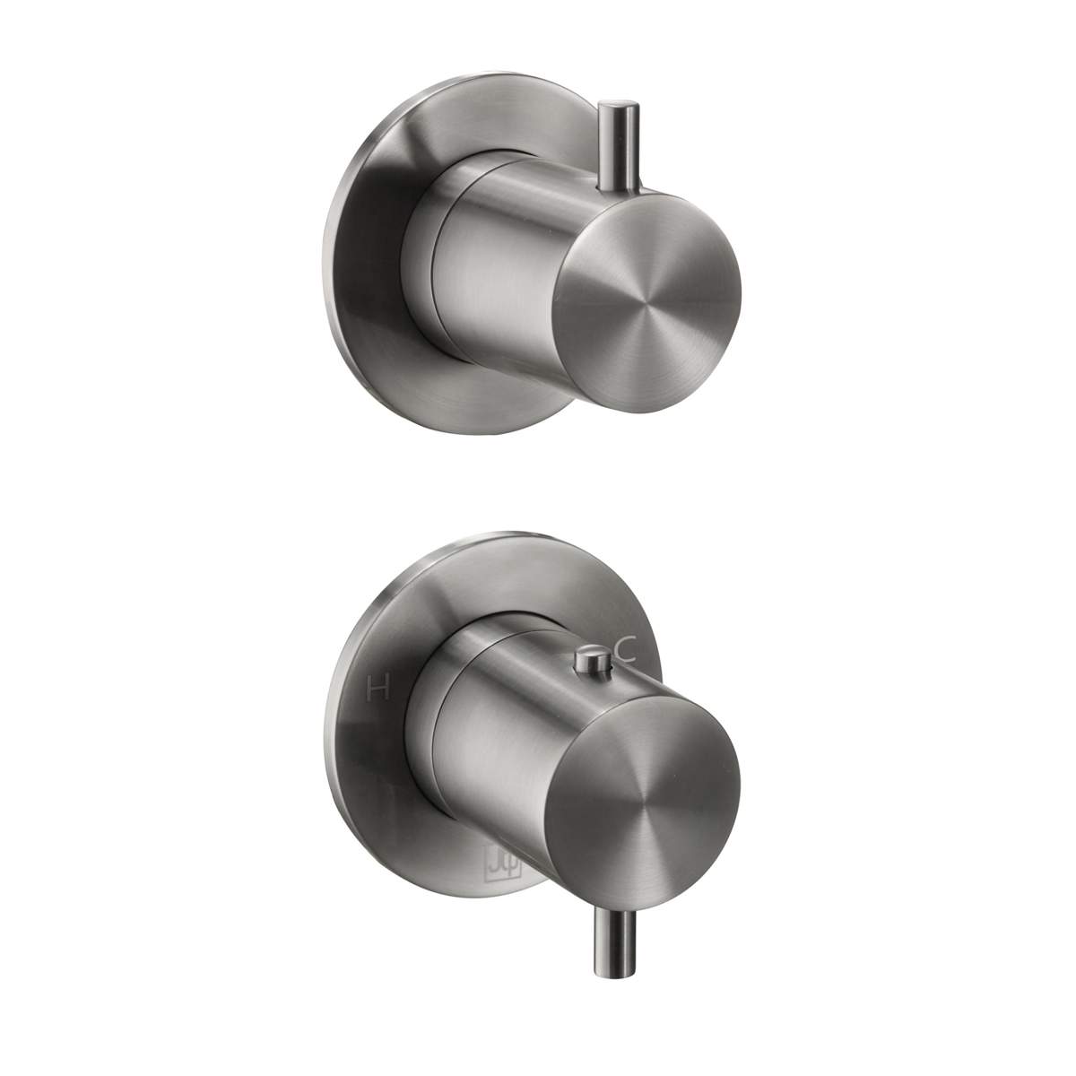 JTP Vos Brushed Black Modular Thermostatic Concealed 2 Outlet Shower Valve (27771BBL)