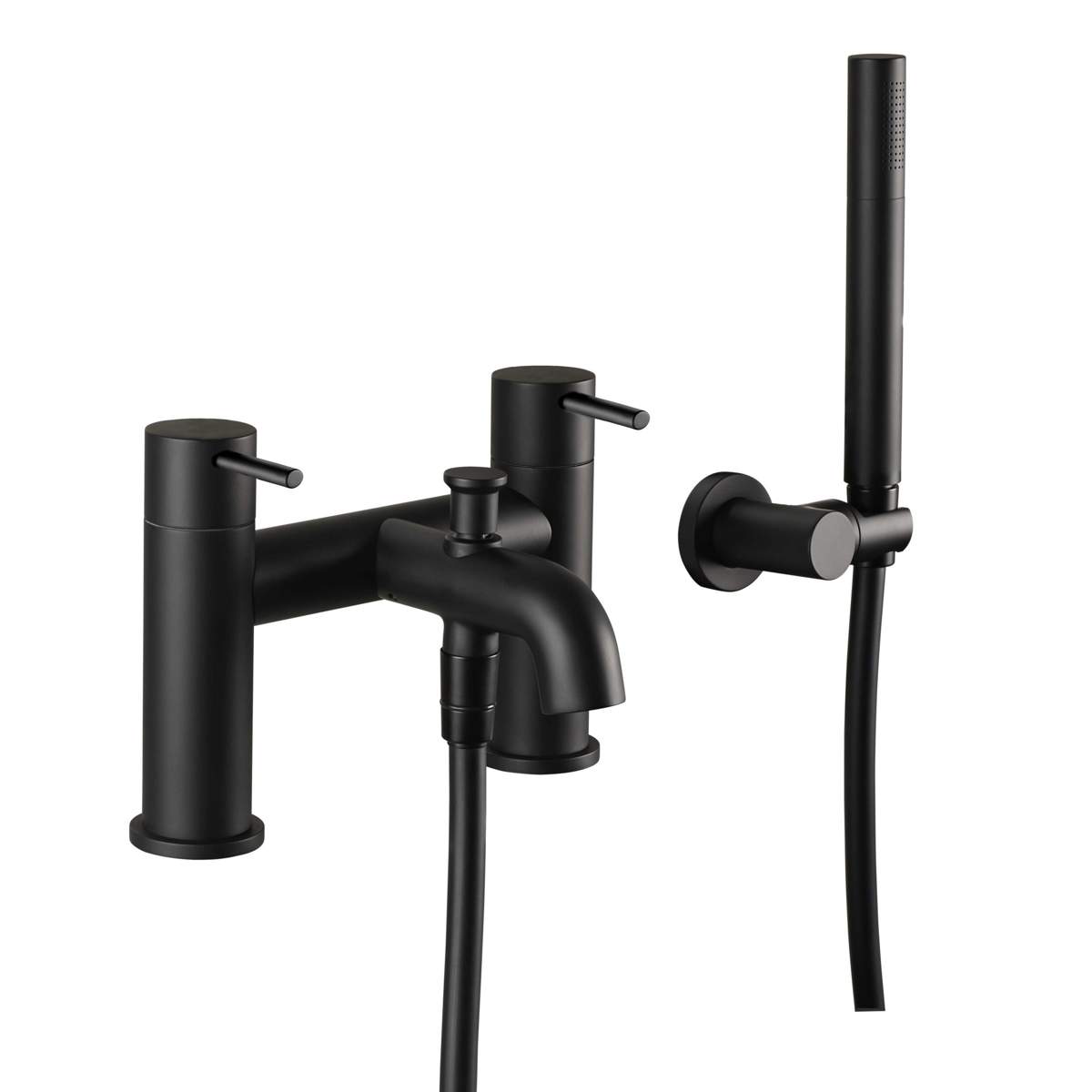 JTP Vos Matt Black Shower Mixer with Kit (28275MB)