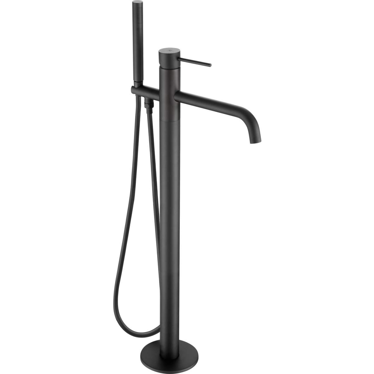 JTP Vos Matt Black Floor Standing Bath Shower Mixer with Kit (28534MB)