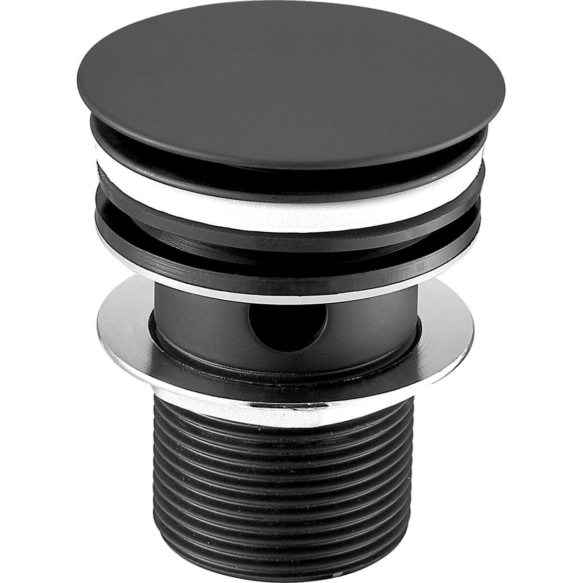 JTP Vos Matt Black Basin Slotted Waste (28709CCSLMB)