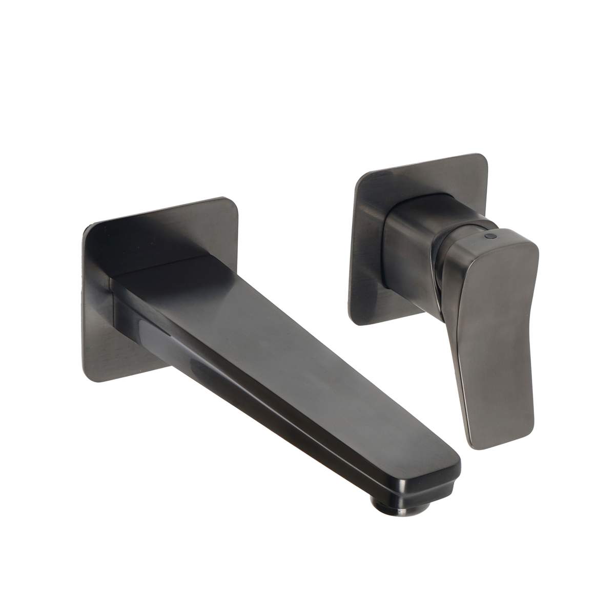 JTP Hix Brushed Black Single Lever Wall Mounted Basin Mixer (37273BBL)