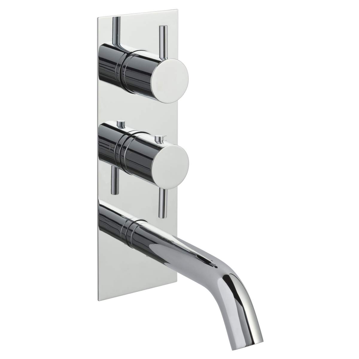 JTP Florence Thermostatic Concealed 2 Outlet Shower Valve with Spout
