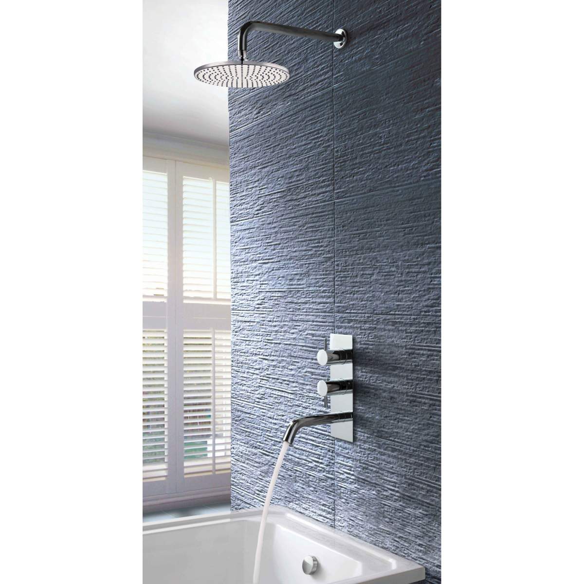 JTP Florence Thermostatic Concealed 2 Outlet Shower Valve with Spout (5865)
