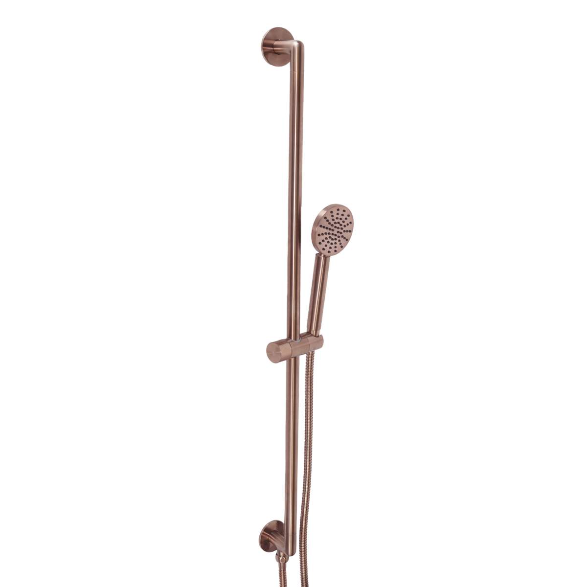JTP Evo Brushed Bronze Slide Rail with Round Shower Handle and Hose with Bottom Outlet (61129510BRZ)
