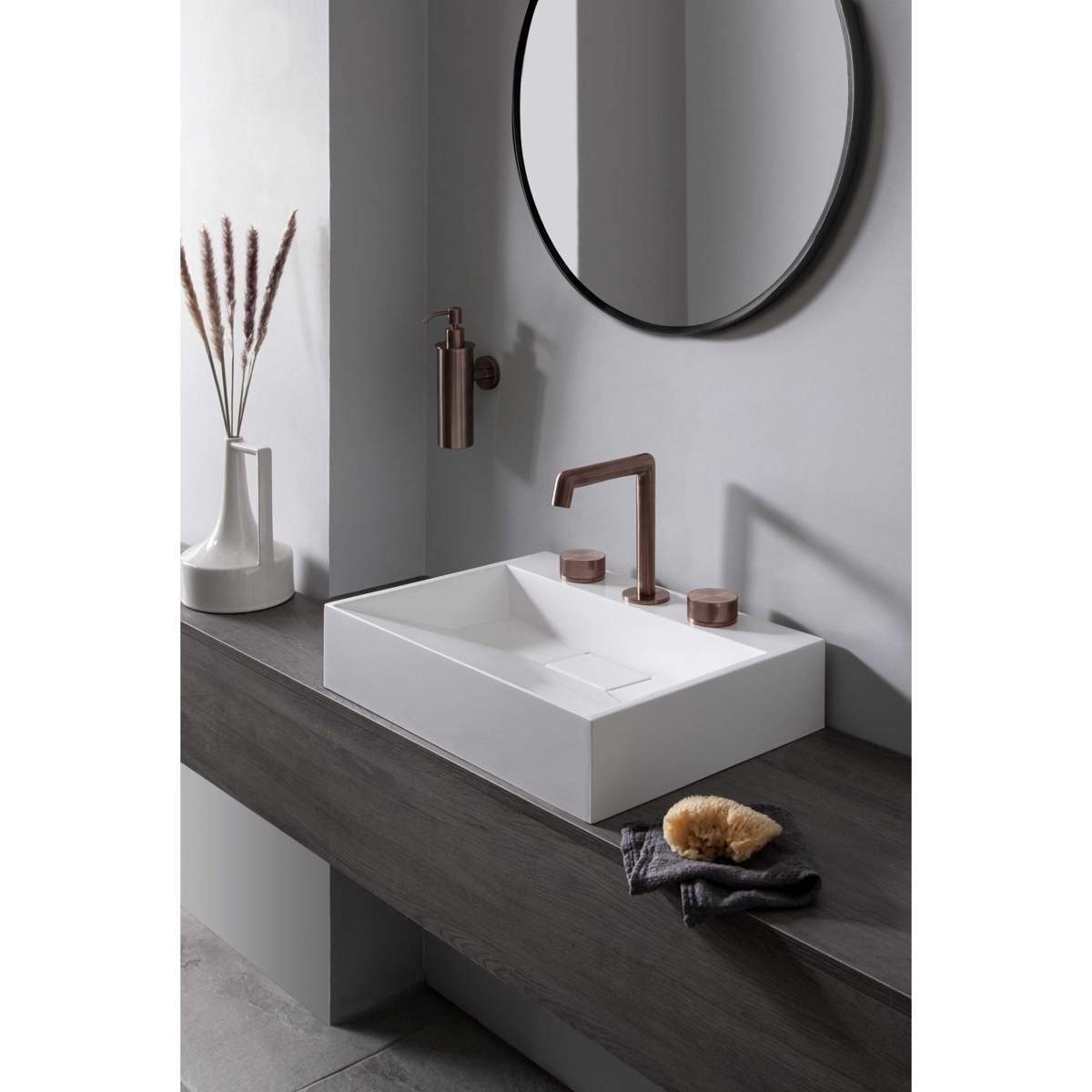JTP Evo Brushed Bronze 3 Hole Deck Mounted Basin Mixer (61193BRZ)