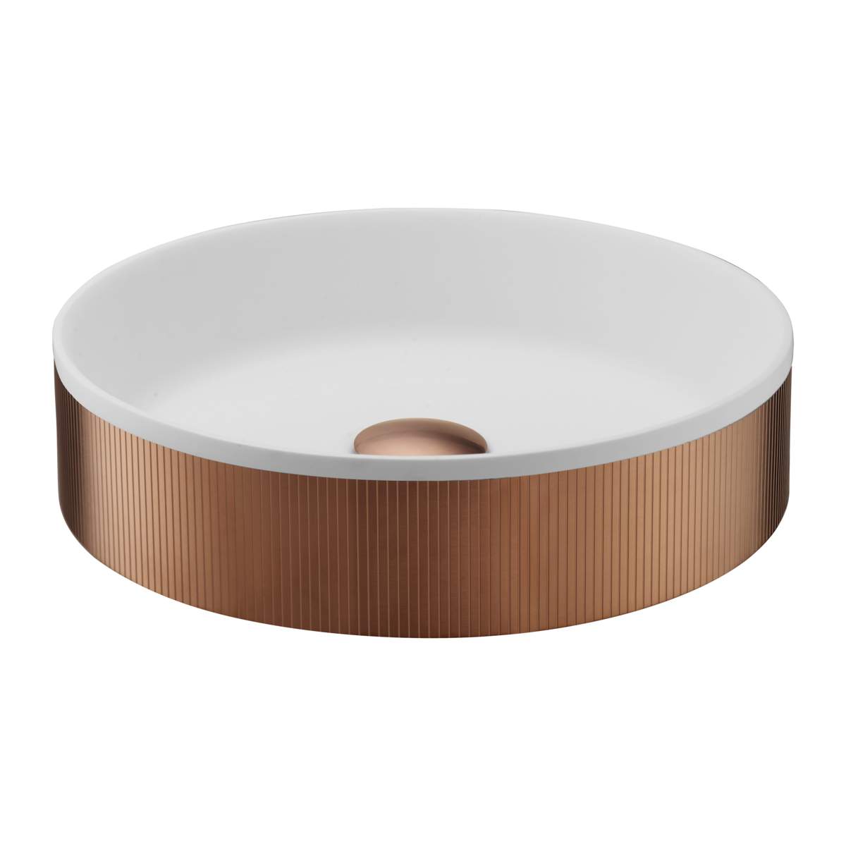 JTP Evo Brushed Bronze Counter Top Basin with Unslotted Click Clack Waste (61CTR360BRZ)