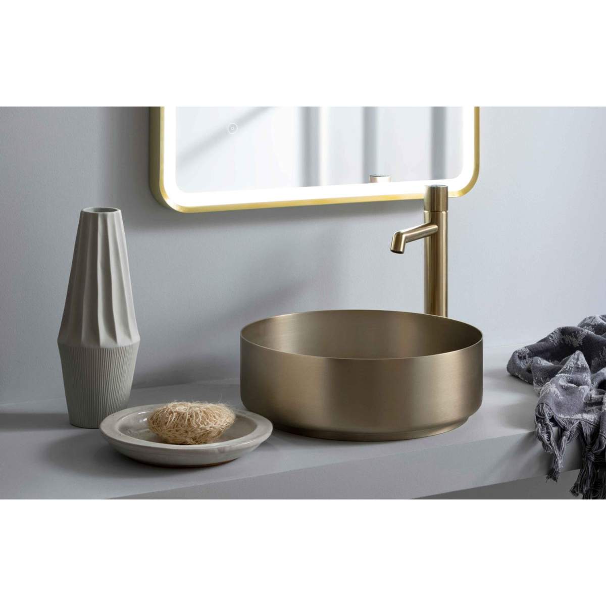 JTP Evo Brushed Brass Tall Basin Mixer (63009BBR)