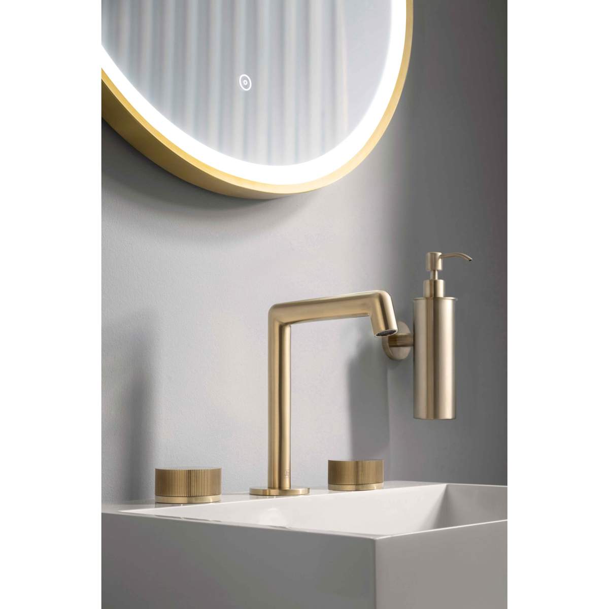 JTP Evo Brushed Brass 3 Hole Deck Mounted Basin Mixer (63193BBR)