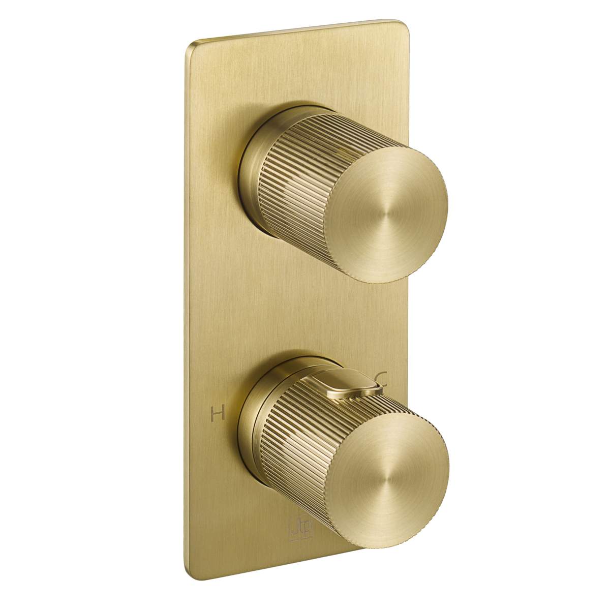 JTP Evo Brushed Brass Thermostatic Concealed 2 Outlet Shower Valve (63671BBR)