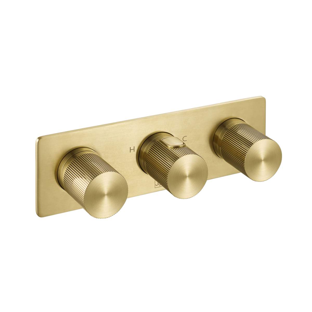 JTP Evo Brushed Brass Thermostatic Concealed 2 Outlet Shower Valve (63693BBR)