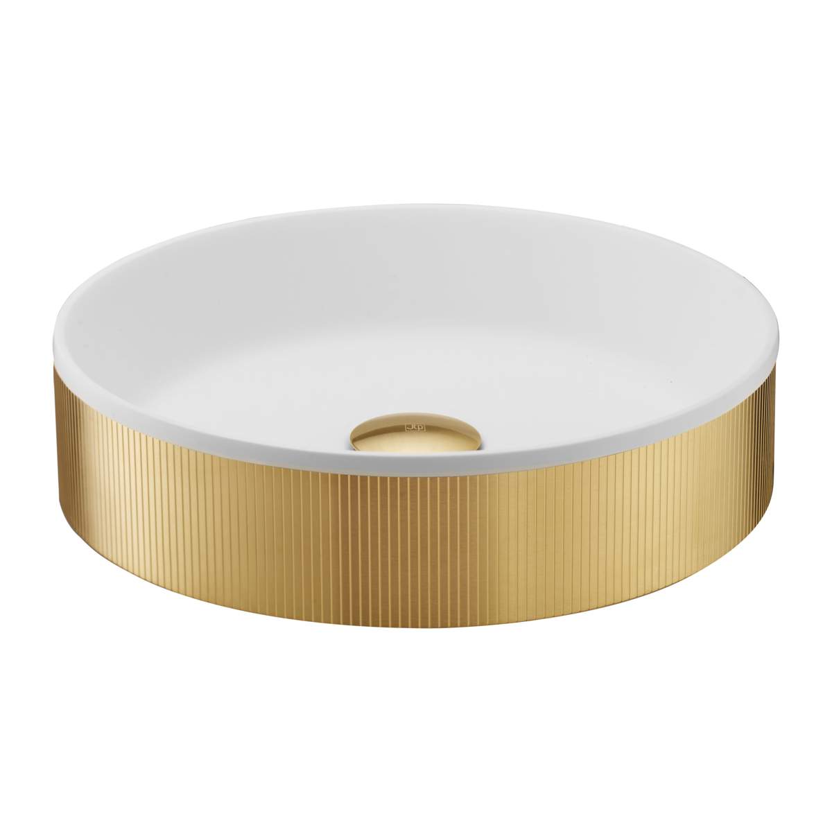 JTP Evo Brushed Brass Counter Top Basin with Unslotted Click Clack Waste (63CTR360BBR)