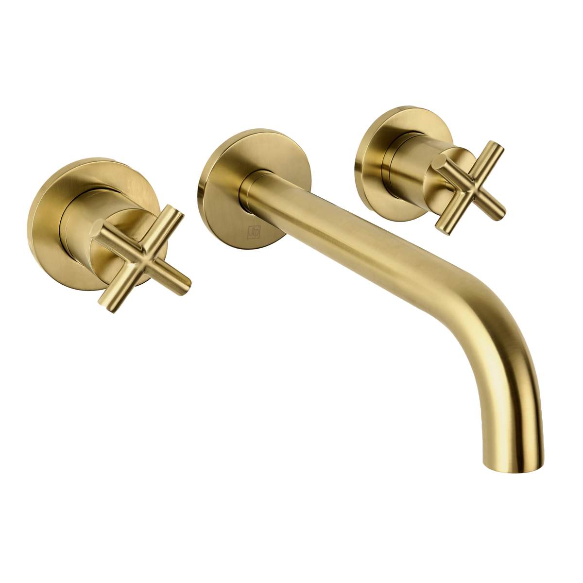 JTP Solex Brushed Brass 3 Hole Wall Mounted Basin Mixer (66089ABBR)