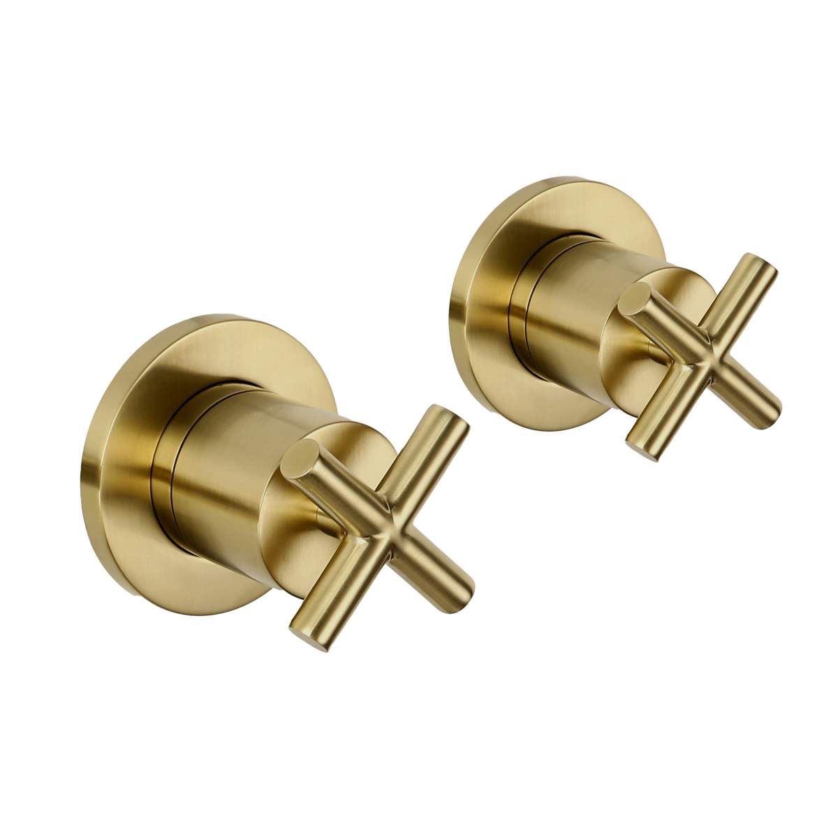 JTP Solex Brushed Brass Concealed Stop Valves (66089BBR)