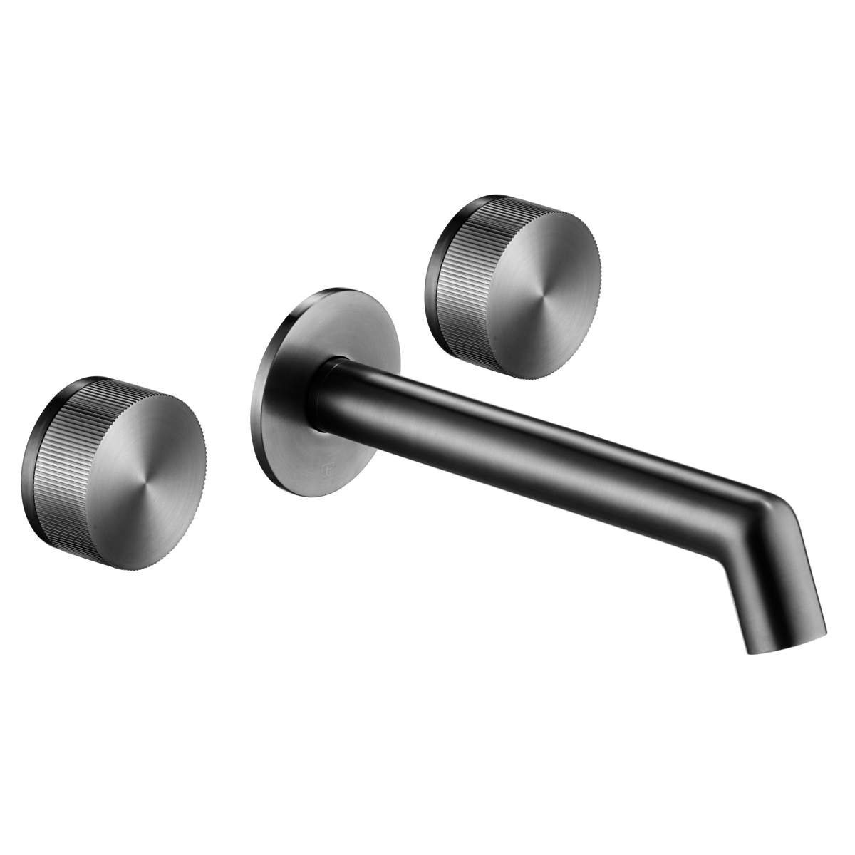 JTP Evo Brushed Black 3 Hole Wall Mounted Basin Mixer (67089ABBL)