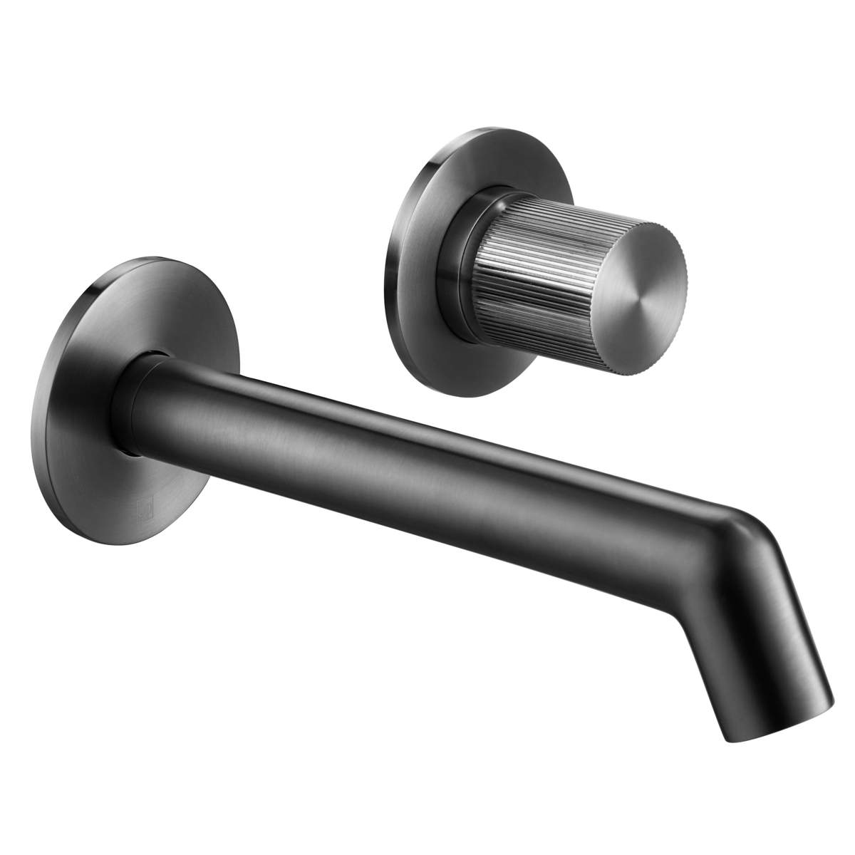 JTP Evo Brushed Black Wall Mounted Basin Mixer without Lever (67273BBLMP)