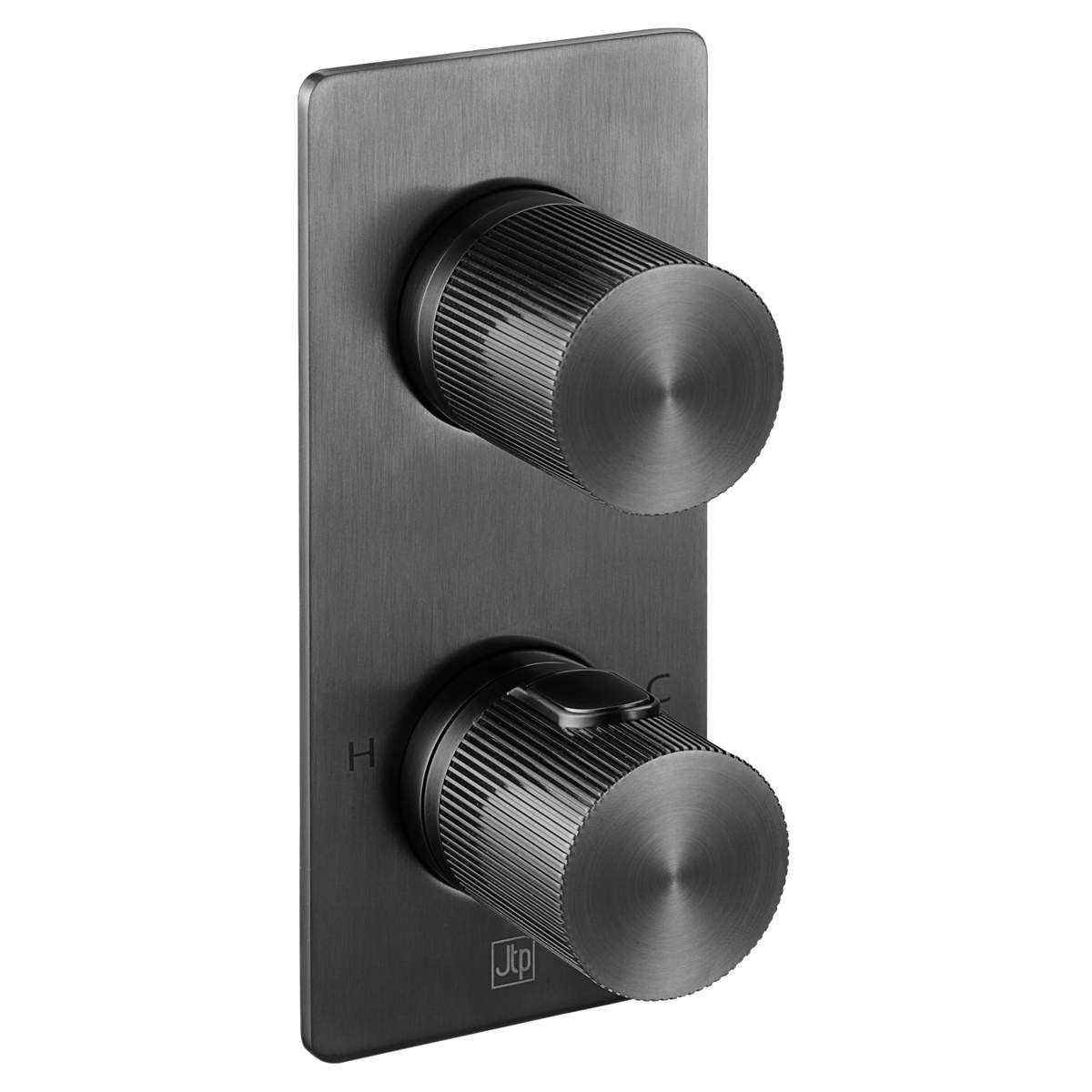 JTP Evo Brushed Black Thermostatic Concealed 2 Outlet Shower Valve (67671BBL)