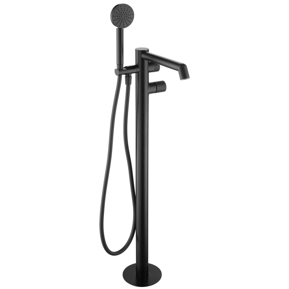 JTP Evo Matt Black Floor Standing Bath Shower Mixer with Kit but no Lever (68534MB)