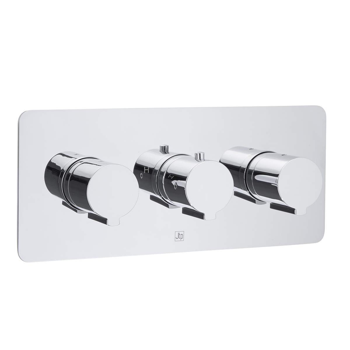 JTP Curve Thermostatic Concealed 2 Outlet Horizontal Shower Valve (72693)