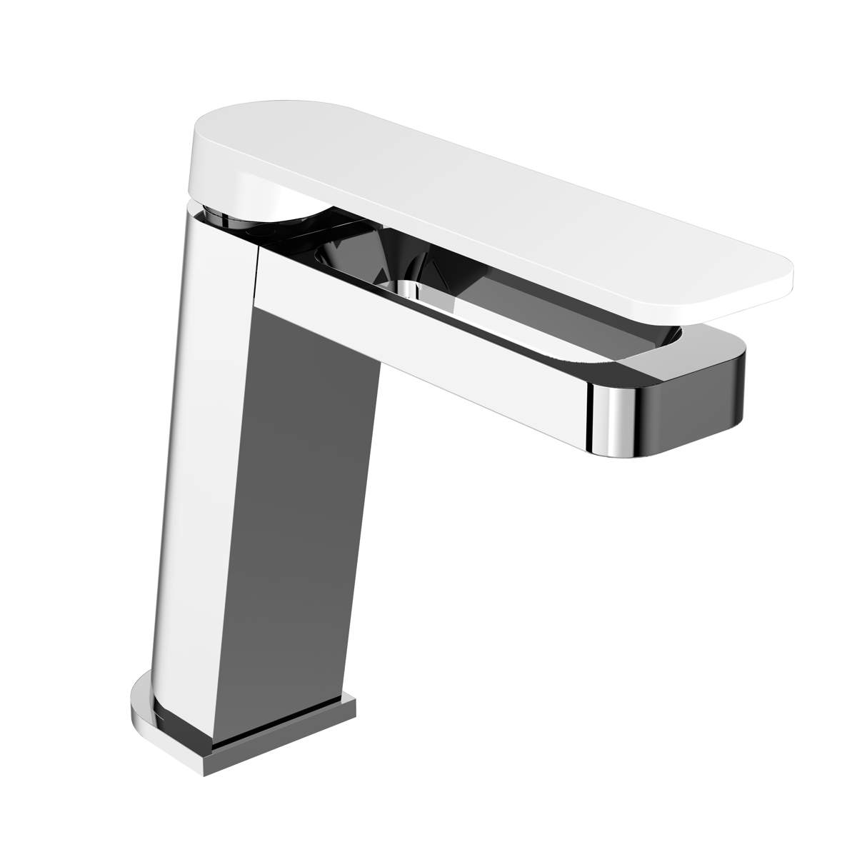 JTP Axel Single Lever Basin Mixer with Matt White Handle (74001MWH)