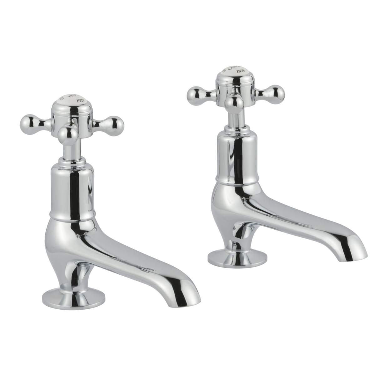 JTP Grosvenor Cross Chrome Long Nose Basin Taps (76011)